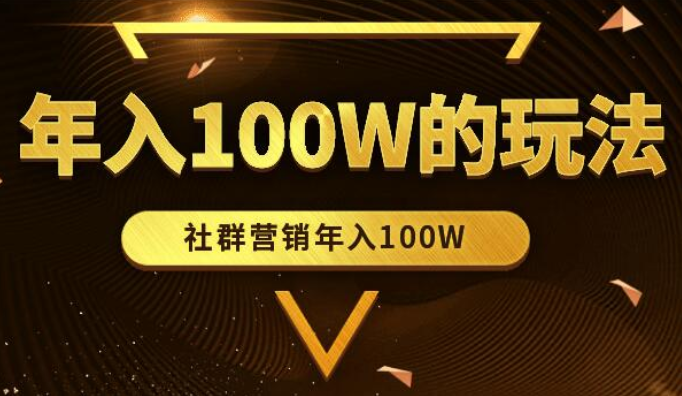 年入100W的社群营销玩法