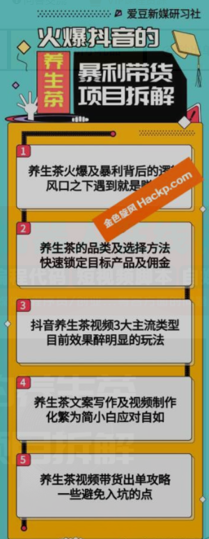 火爆抖音的养生茶暴利带货项目拆解