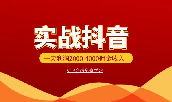 实战抖音，一天利润2000-4000佣金收入