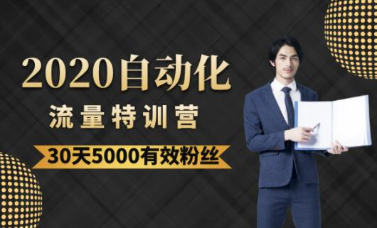 《2020自动化流量特训营》30天5000有效粉丝+成熟正规项目一枚