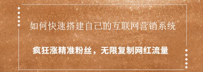 如何搭建自己的互联网营销系统，疯狂涨粉