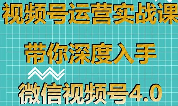 视频号运营实战课，带你深度入手微信视频号4.0，零基础手把手实操操作