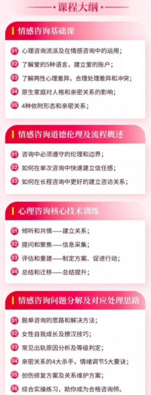 情感咨询师高效就业班：学会一门技能，时薪200+起，实现月入5W+副业