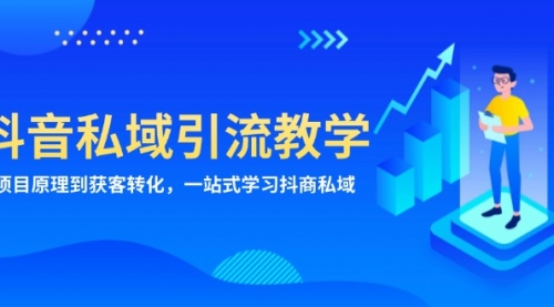 抖音私域引流教学：从项目原理到获客转化，一站式学习抖商私域